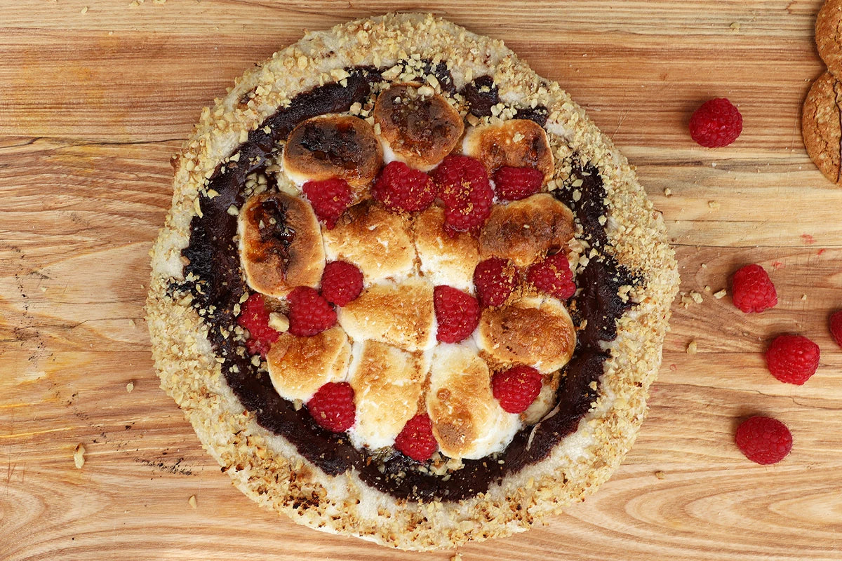 Chocoholic dessert pizza